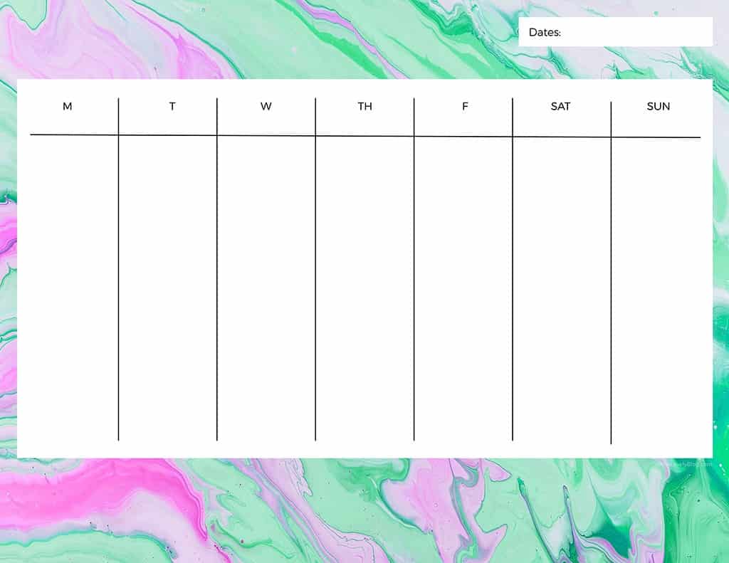 FREE printable weekly calendars — get your week organized!