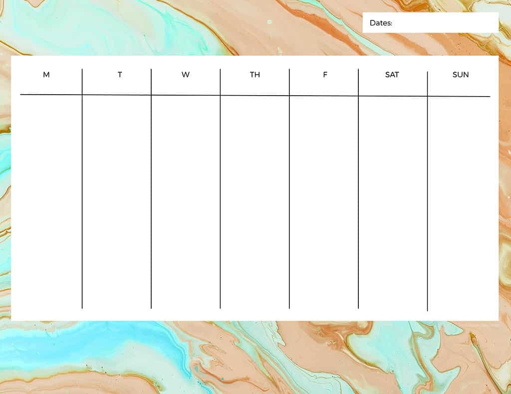 FREE printable weekly calendars — get your week organized!