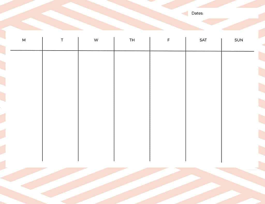 21 cute and FREE printable weekly calendars