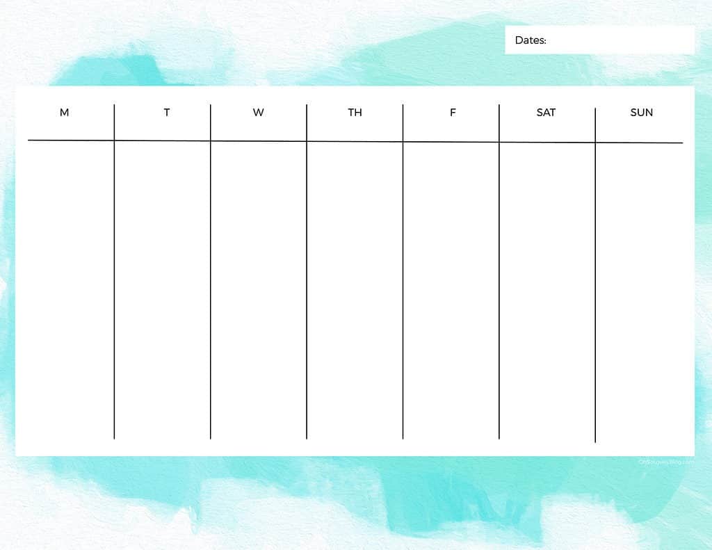 21 cute and FREE printable weekly calendars