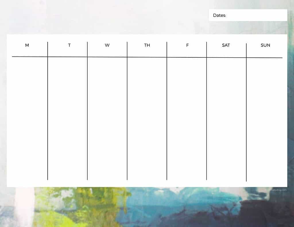 21 cute and FREE printable weekly calendars