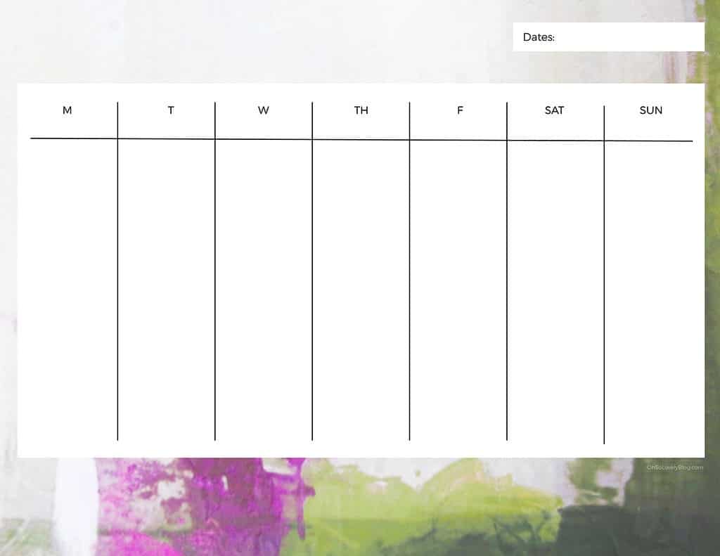 21 cute and FREE printable weekly calendars