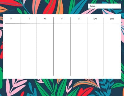 FREE printable weekly calendars — get your week organized!