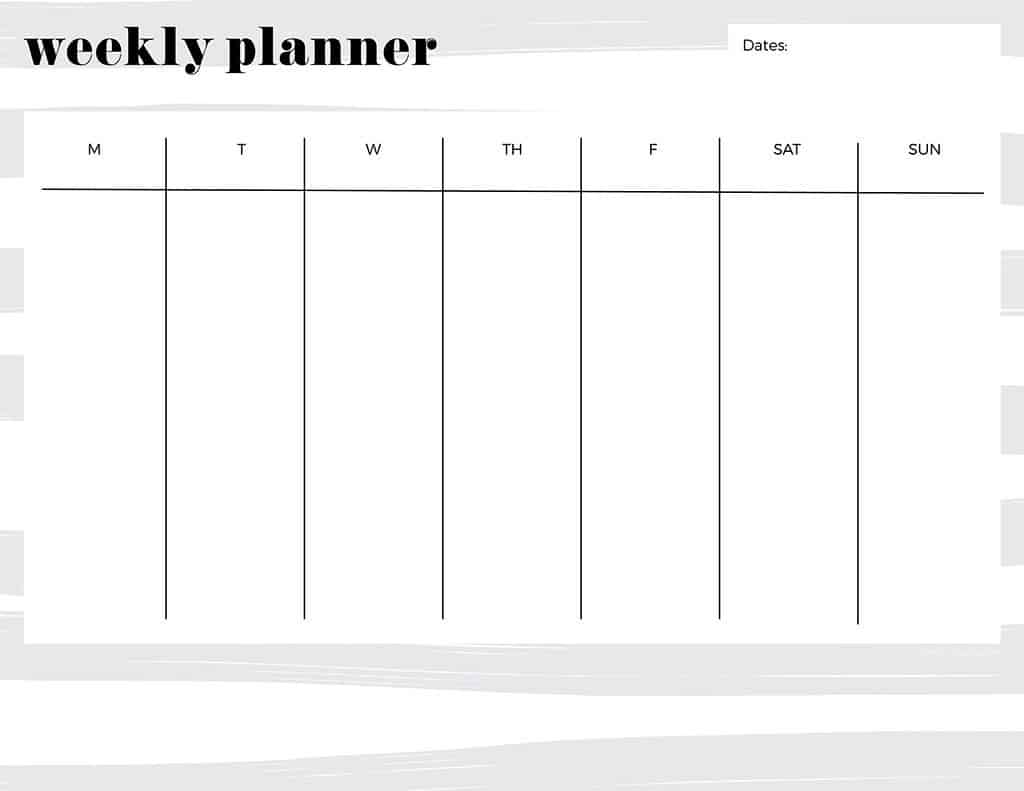 21 cute and FREE printable weekly calendars