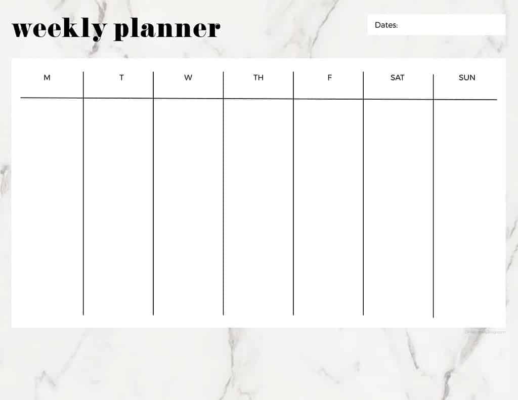 21 cute and FREE printable weekly calendars