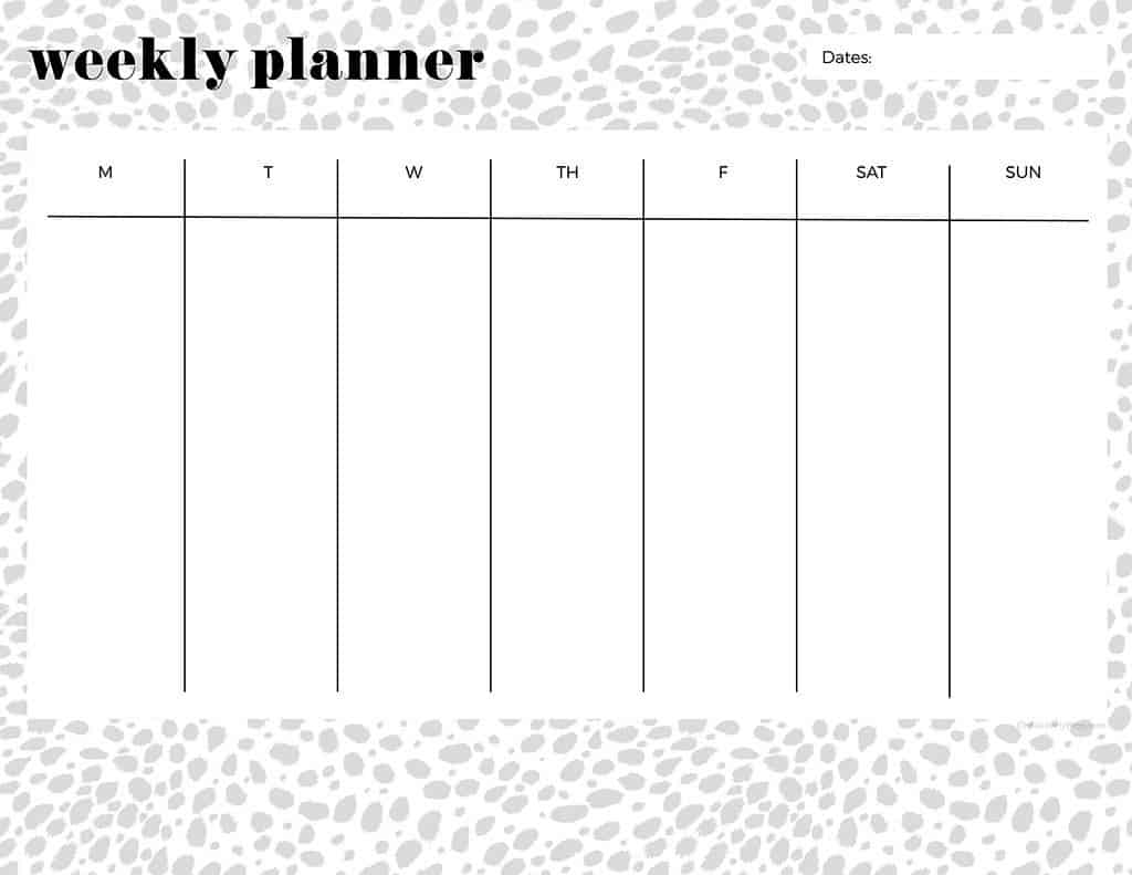 21 cute and FREE printable weekly calendars