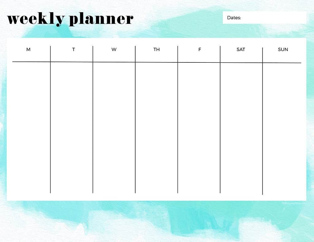 21 cute and FREE printable weekly calendars