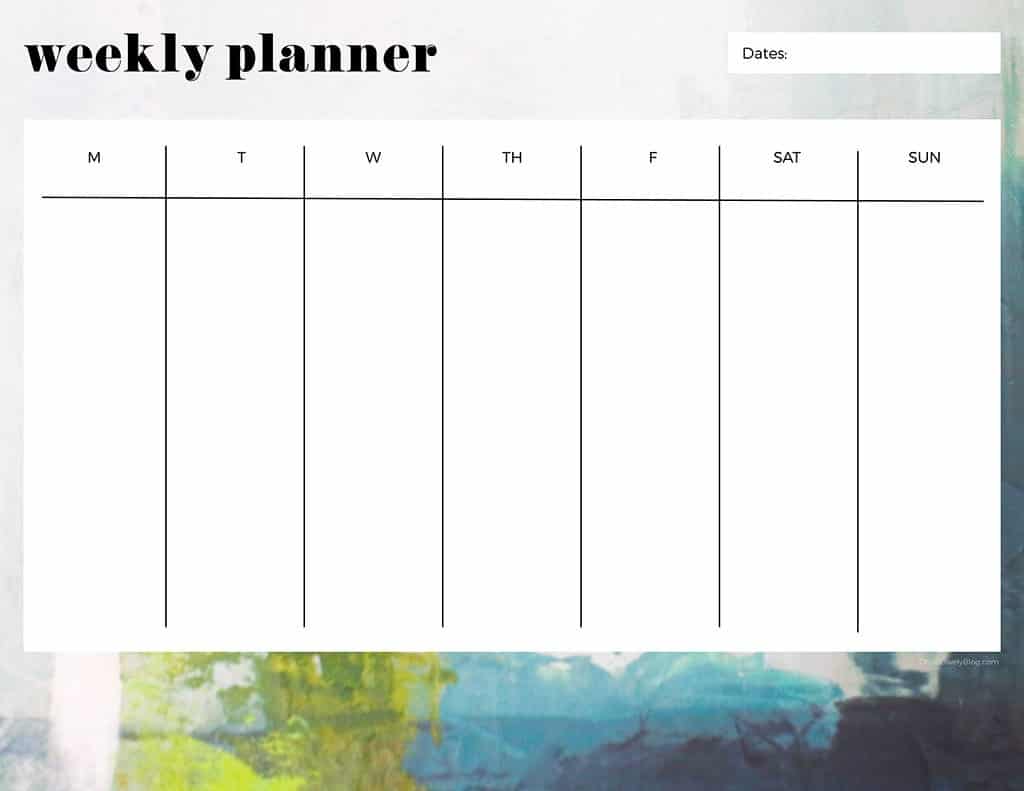 21 cute and FREE printable weekly calendars