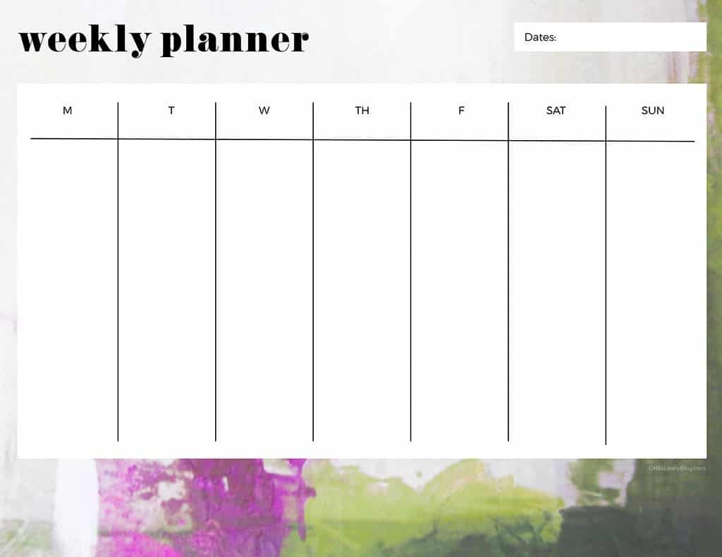 21 cute and FREE printable weekly calendars