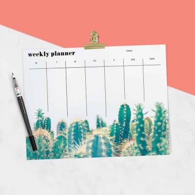 21 cute and FREE printable weekly calendars