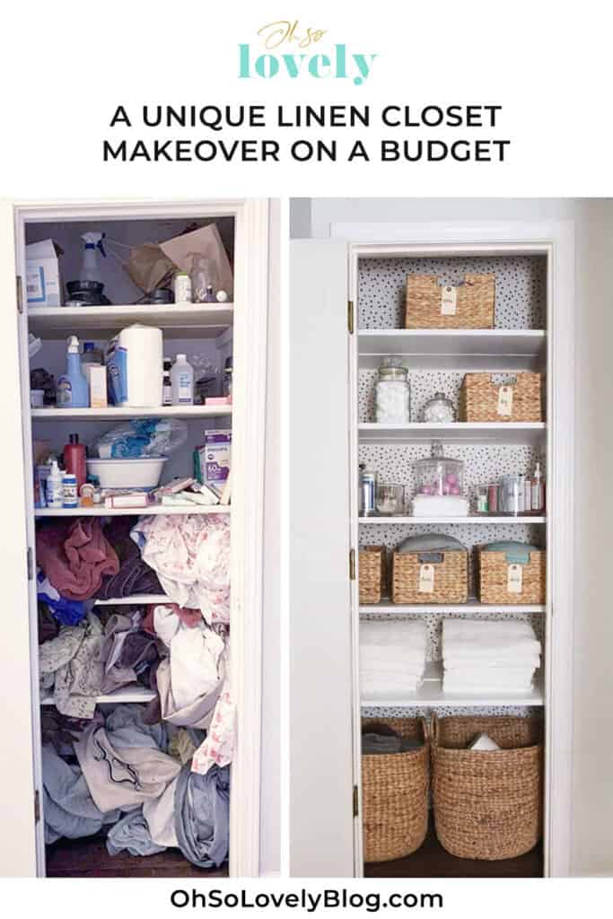 Linen Closet Organization Makeover - Modern Glam