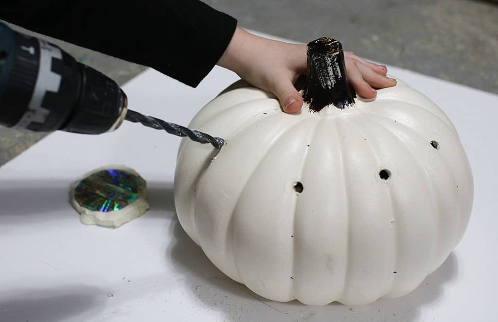 drill hole pumpkins