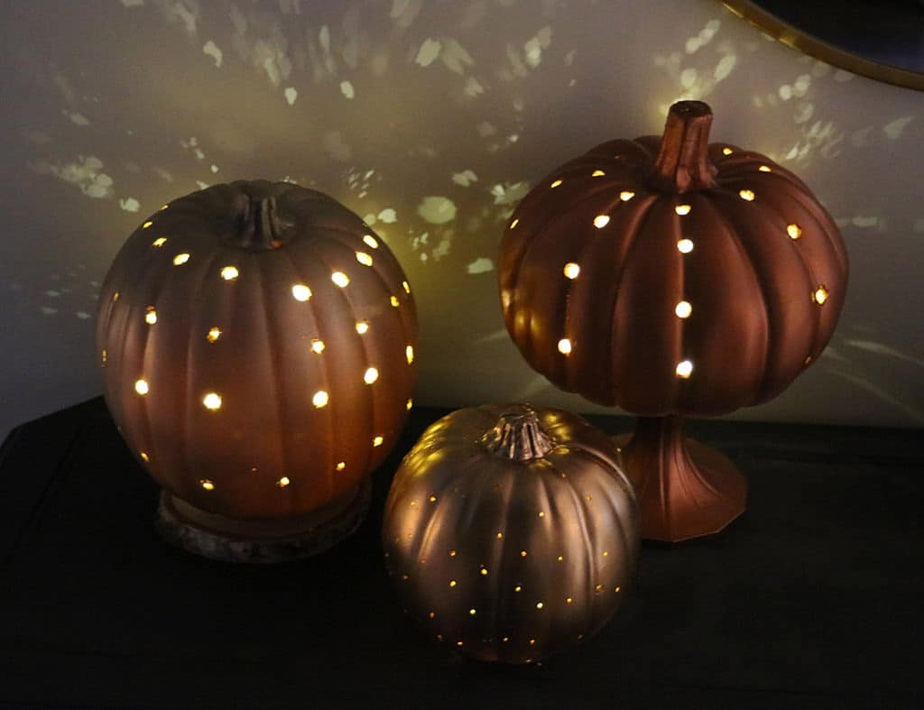 DIY luminary pumpkins are so easy to make and provide a beautiful glow!