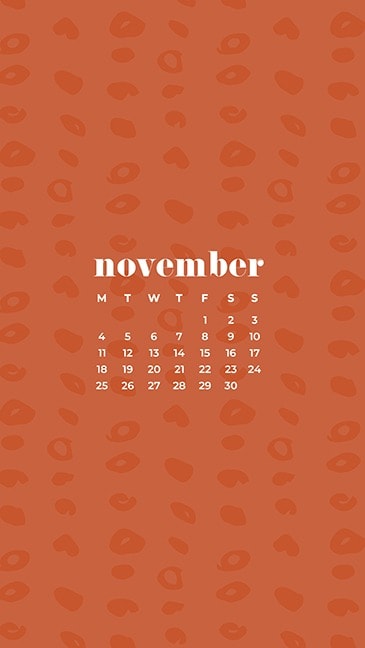 FREE November desktop calendar wallpapers abstract