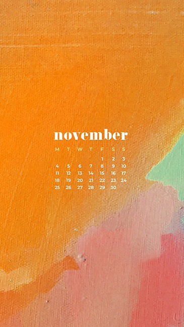 FREE November desktop calendar wallpapers abstract color