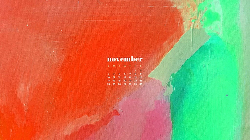 FREE November desktop calendar wallpapers abstract