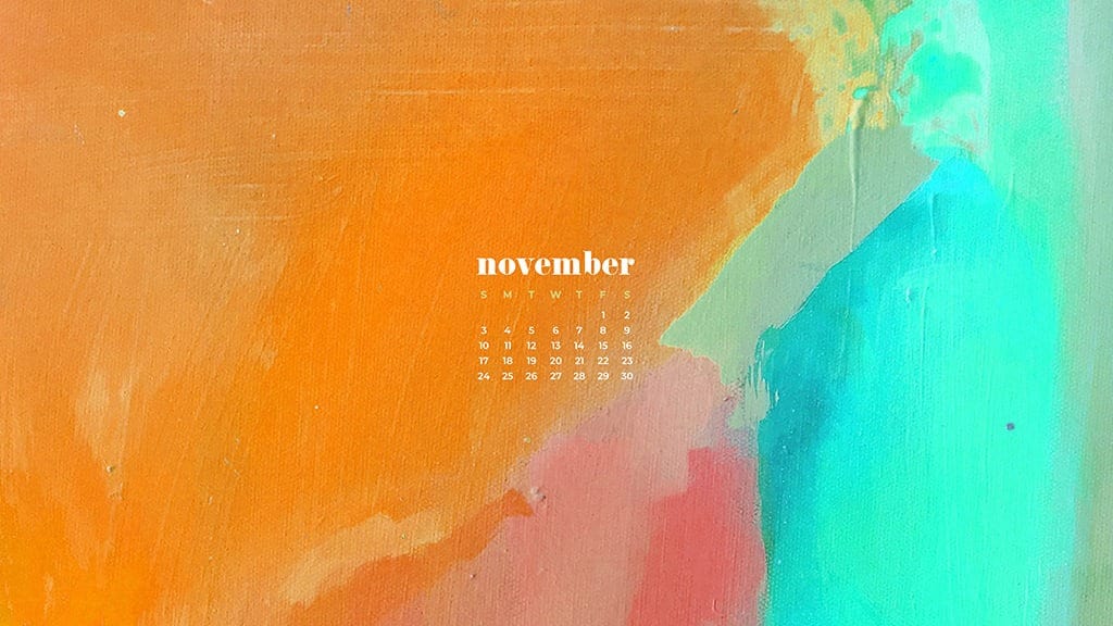 FREE November desktop calendar wallpapers abstract