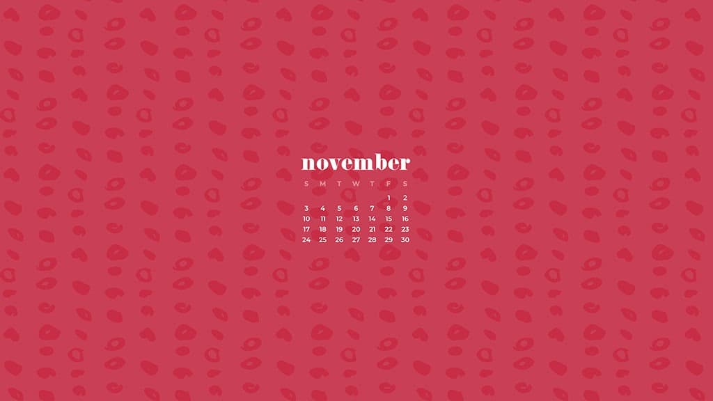 FREE November desktop calendar wallpapers abstract