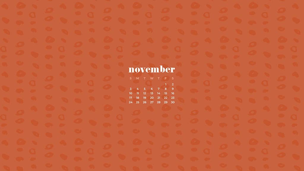 FREE November desktop calendar wallpapers abstract