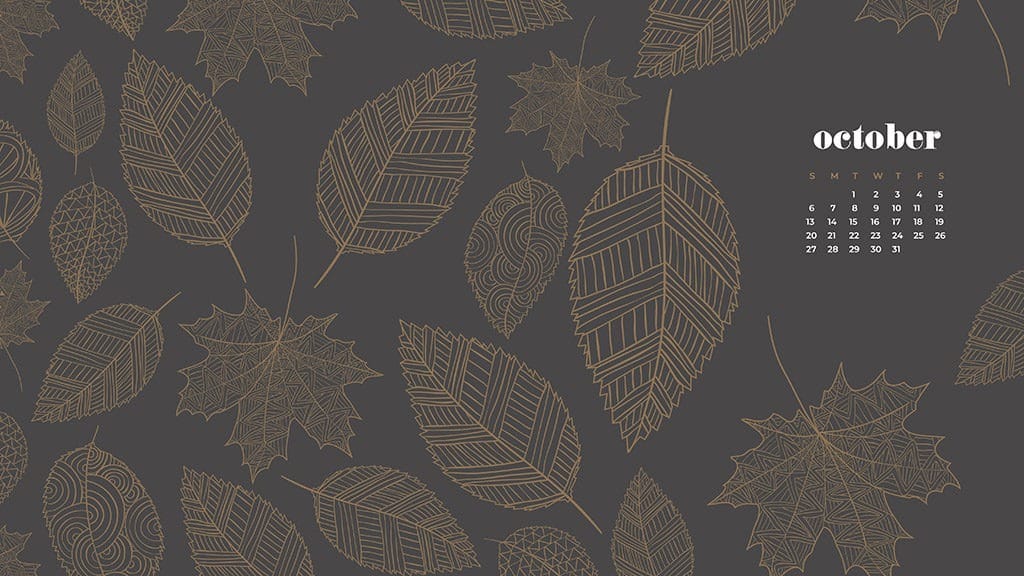 ctober 2019 desktop wallpapers leaves modern