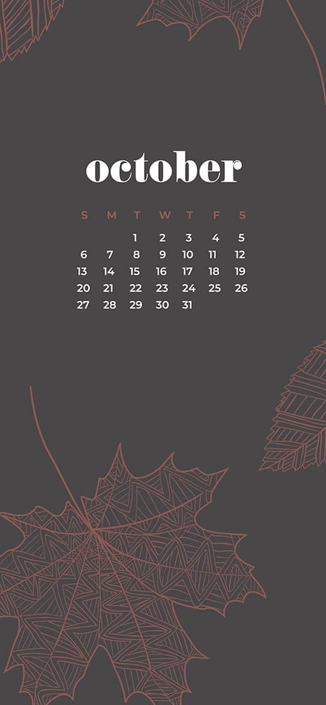 ctober 2019 desktop wallpapers for phone leaves