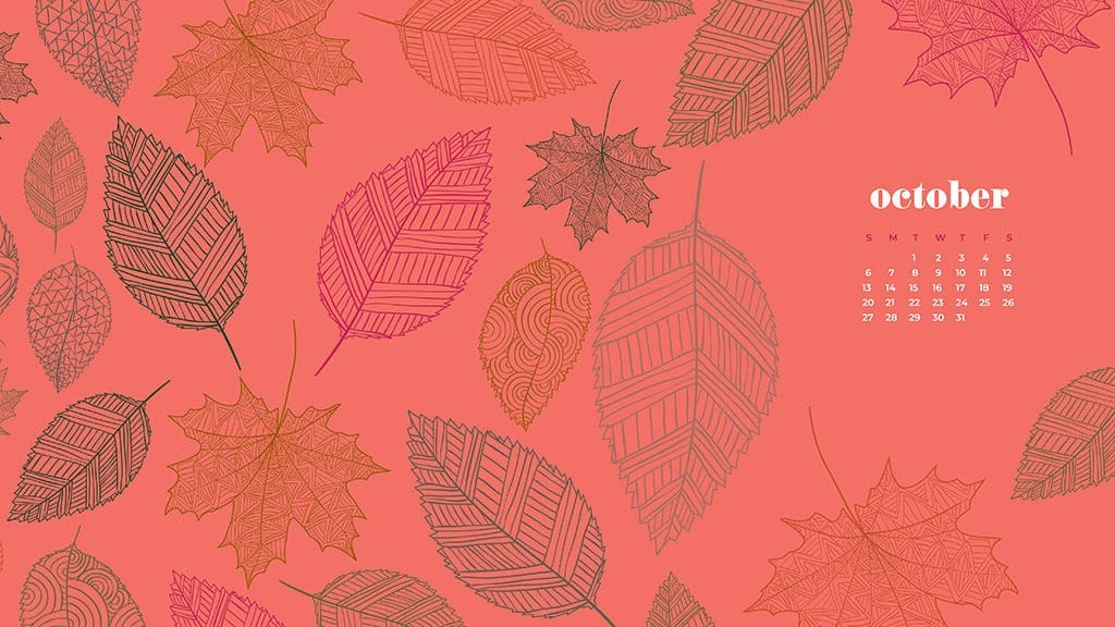 ctober 2019 desktop wallpapers leaves modern