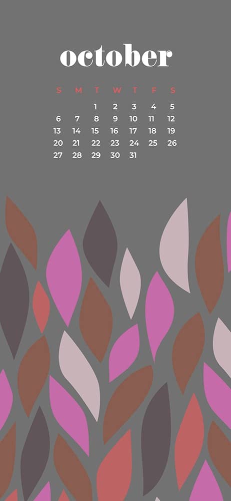 October 2019 desktop wallpapers for phone modern leaves