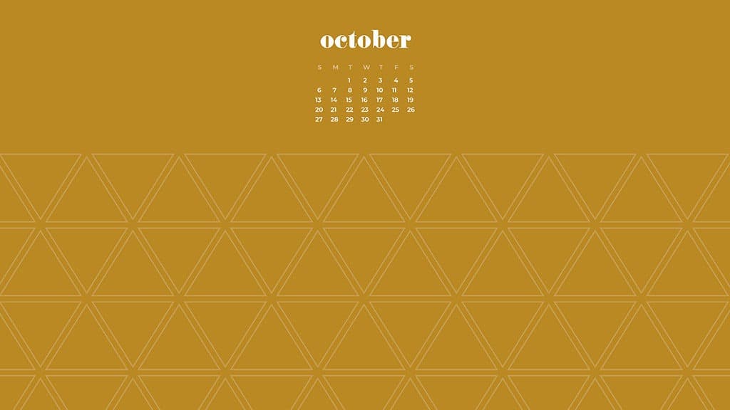 FREE October 2019 desktop wallpapers mustard