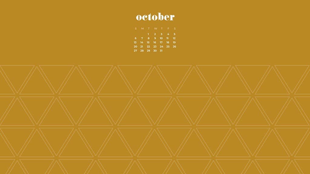 FREE October 2019 desktop wallpapers mustard