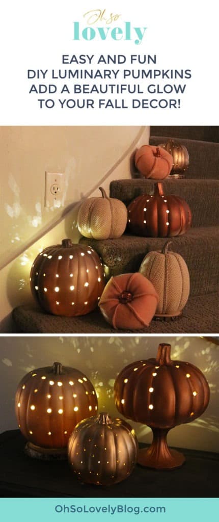 DIY luminary pumpkins are so easy to make and provide a beautiful glow!