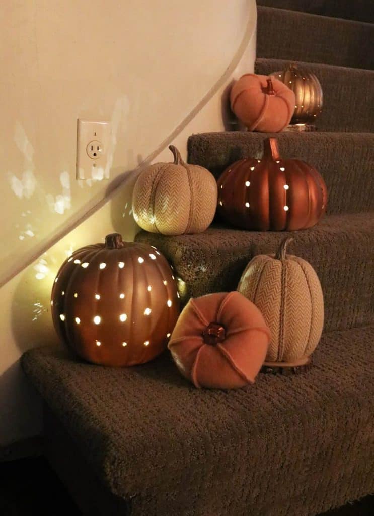 DIY luminary pumpkins are so easy to make and provide a beautiful glow!