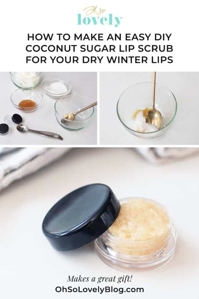 DIY coconut sugar lips scrub