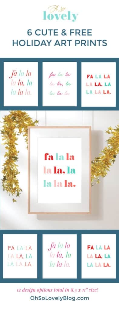 FREE holiday art printables