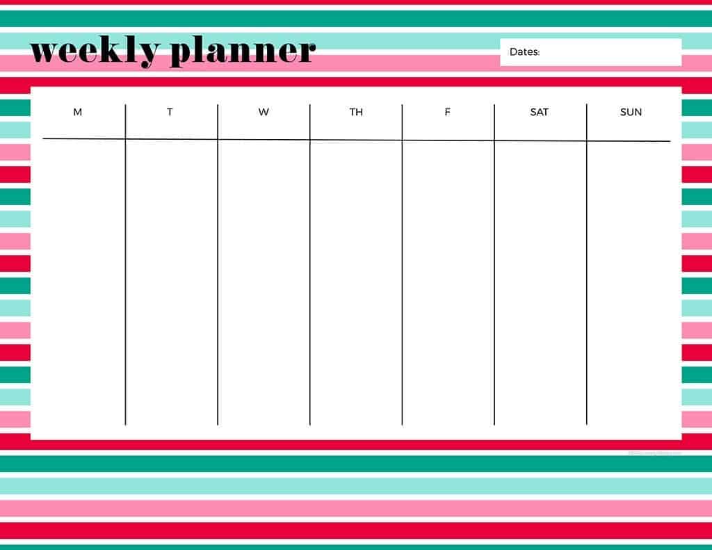 FREEBIES // WINTER WEEKLY PLANNER PRINTABLES, Oh So Lovely Blog