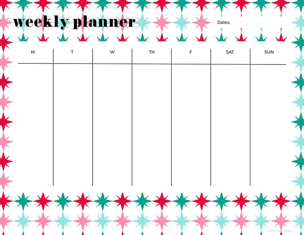 FREEBIES // WINTER WEEKLY PLANNER PRINTABLES, Oh So Lovely Blog