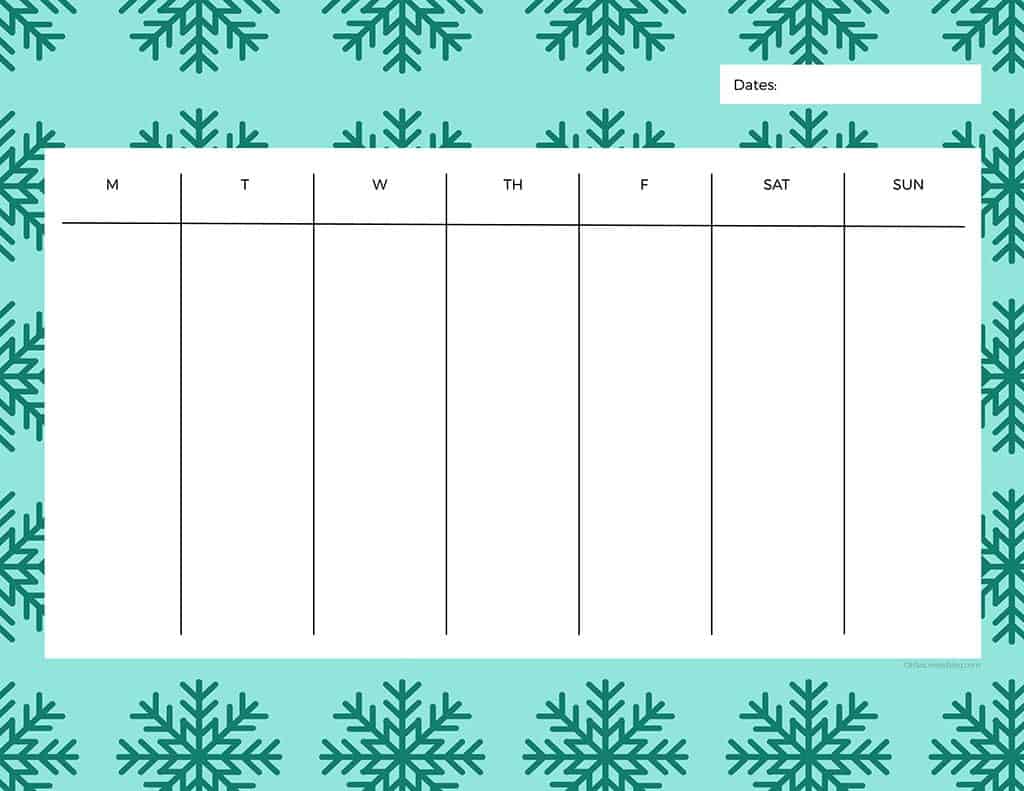 FREEBIES // WINTER WEEKLY PLANNER PRINTABLES, Oh So Lovely Blog