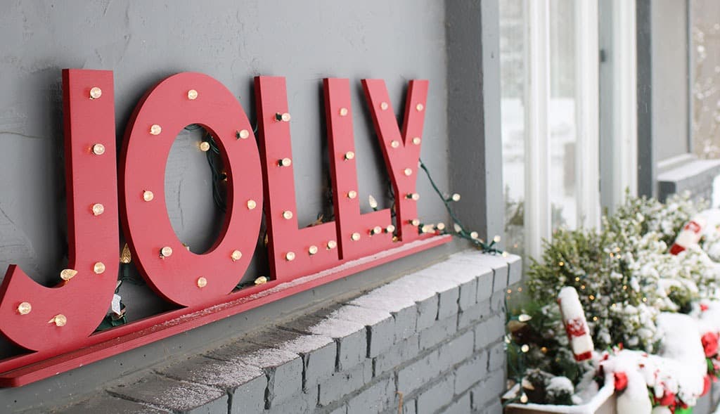 diy jolly marquee sign