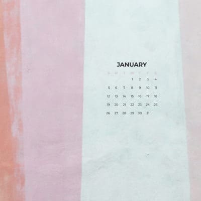 free paint striped desktop calendar