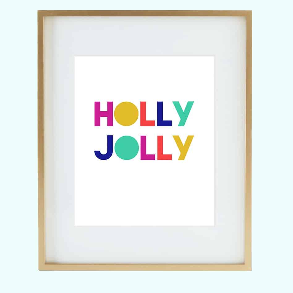 4 CUTE AND COLORFUL HOLLY JOLLY ART PRINTABES, Oh So Lovely Blog