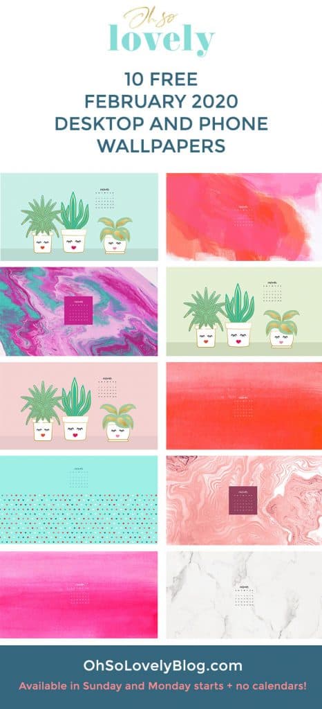 FREEBIES //  FEBRUARY 2020 WALLPAPERS, Oh So Lovely Blog