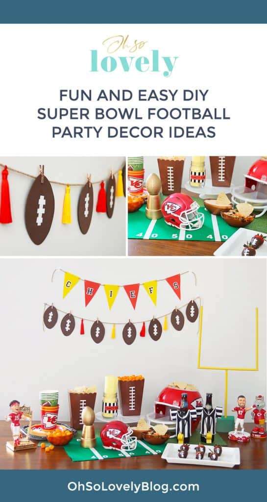 HOW TO MAKE EASY DIY SUPER BOWL PARTY DECOR, Oh So Lovely Blog