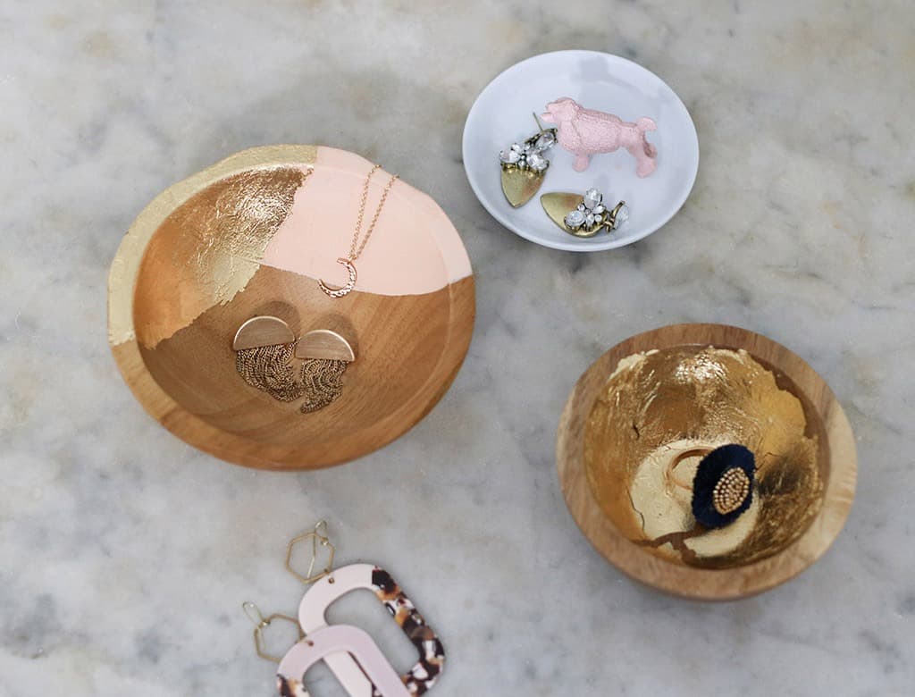 HOW TO MAKE DIY GOLD LEAF JEWELRY DISHES, Oh So Lovely Blog