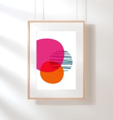 FREE colorful geometric art printables — 25 designs to choose from!