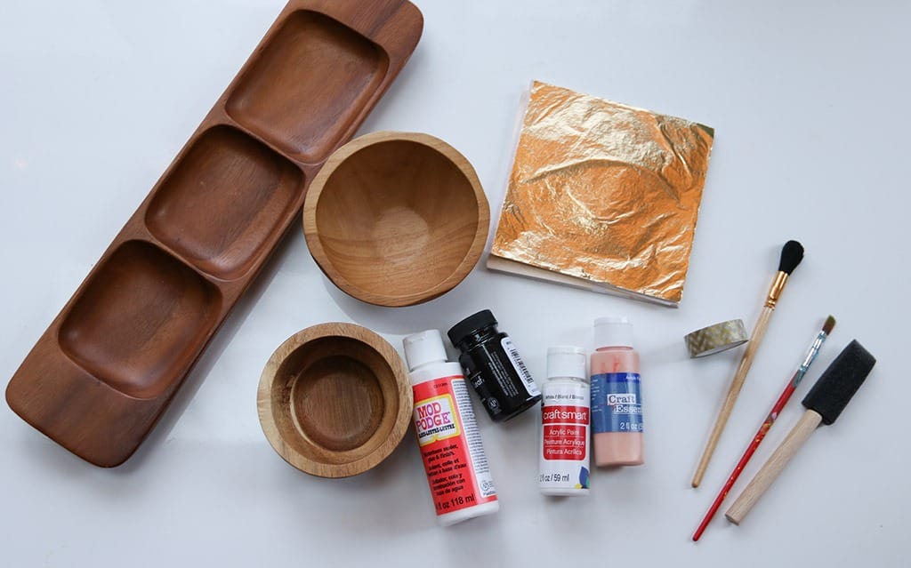 How To: Make a DIY Gold Paint-Dipped, Faux-Porcelain Bowl (from