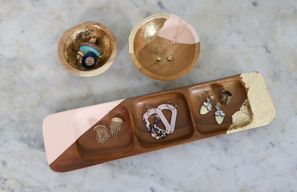 HOW TO MAKE DIY GOLD LEAF JEWELRY DISHES, Oh So Lovely Blog