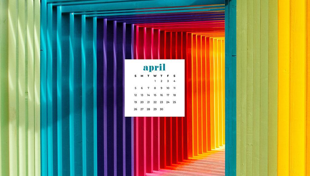 free April wallpaper rainbow