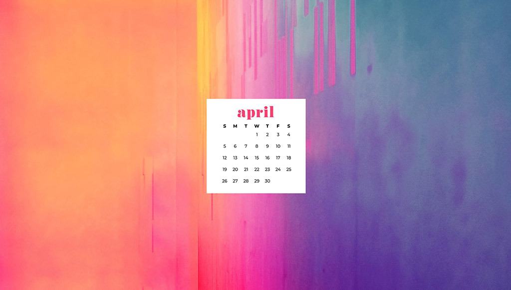 free April wallpaper rainbow