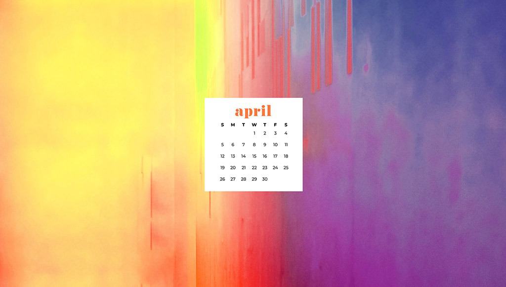 free April wallpaper rainbow
