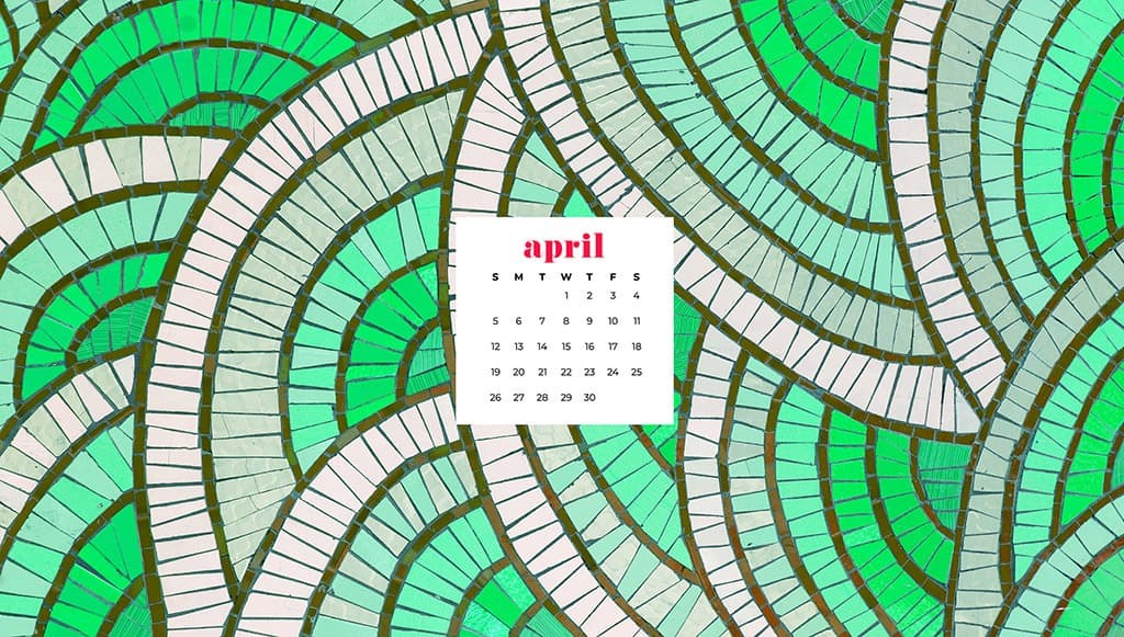 free April wallpaper green