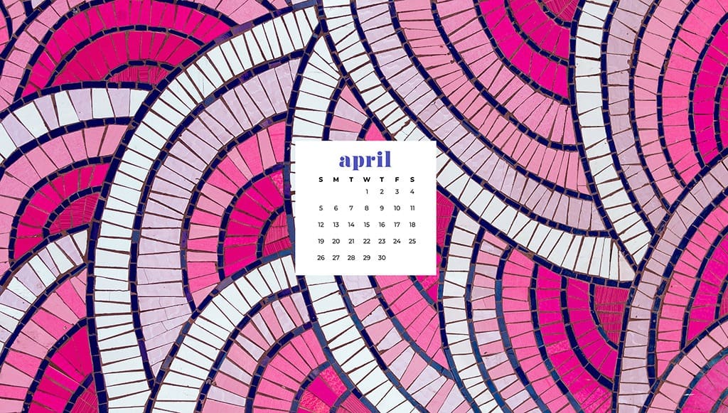 free April wallpaper pink